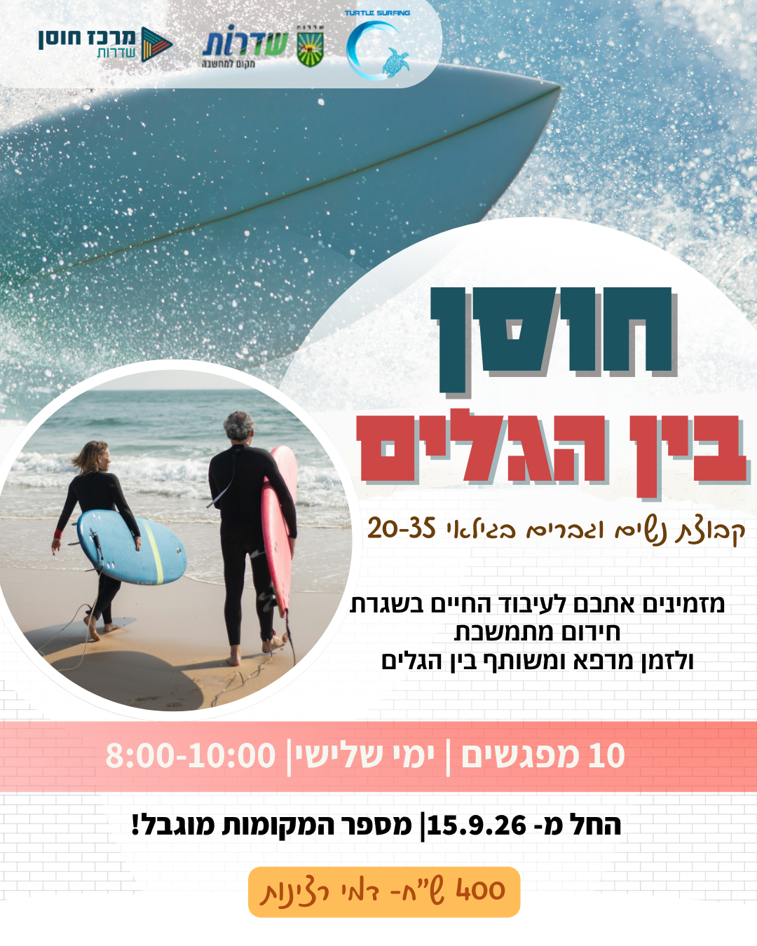  גלישה צעירים 13/10/26 | הזמנת כרטיסים