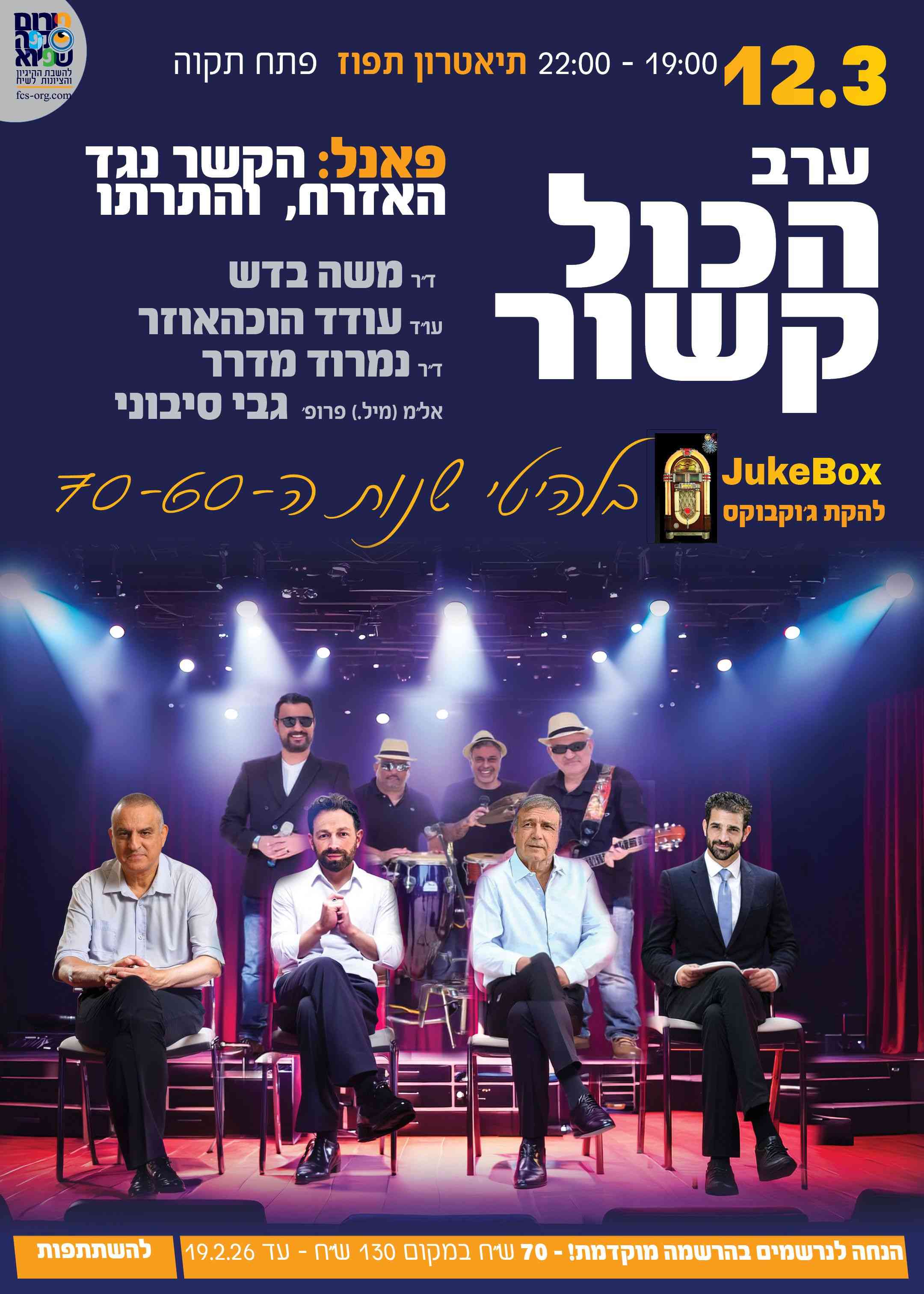  קשירת הקשר נגד האזרח, תיאטרון תפוז | הזמנת כרטיסים