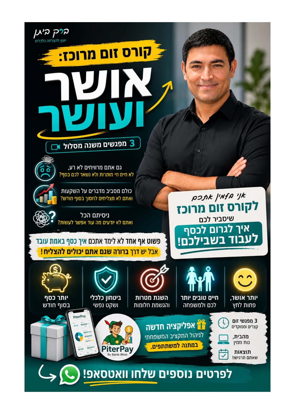  הצלחה כלכלית -קורס מרוכז להצלחה כלכלית | הזמנת כרטיסים
