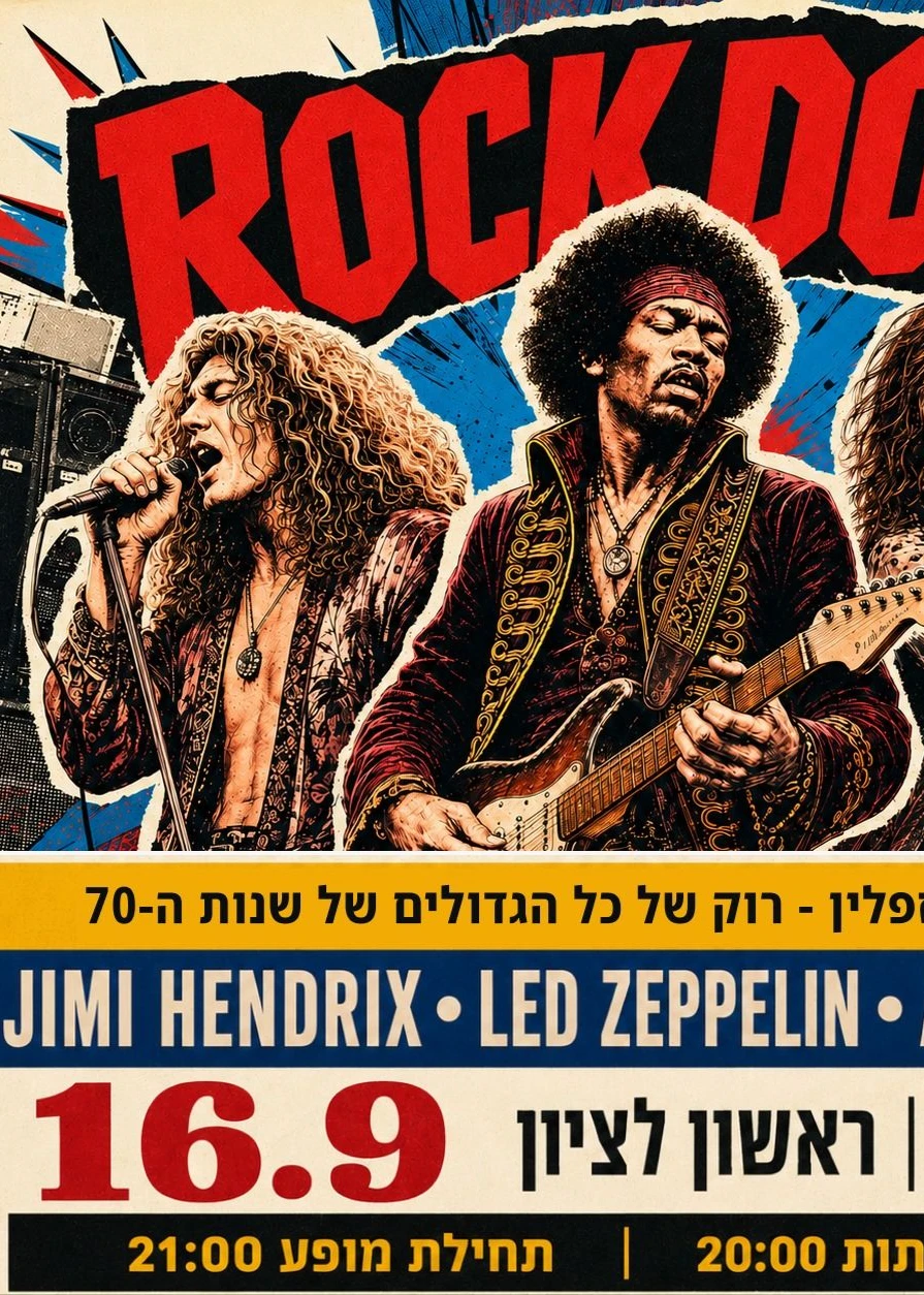 ROCKDOSE - במופע מחשמל של כל גדולי הרוק משנות ה-70! | האירוע חלף