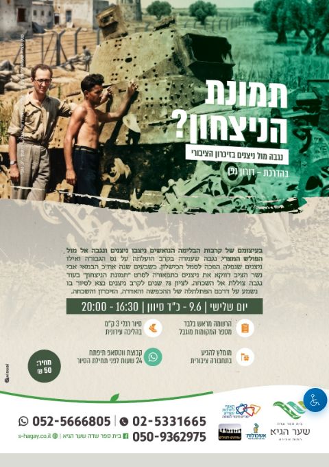  תמונת הניצחון?- נגבה מול ניצנים בזיכרון הציבורי- בית ספר שדה שער הגיא | הזמנת כרטיסים